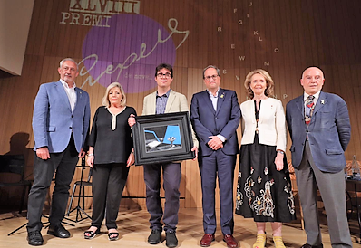 Quim Torra en la entrega del Premi Crexells, que prefirió al encuentro del automóvil