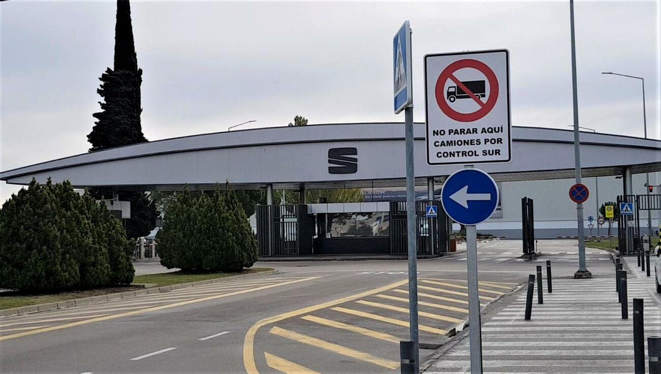 Entrada a la fábrica de Seat de Martorell Entrada a la fábrica de Seat de Martorell