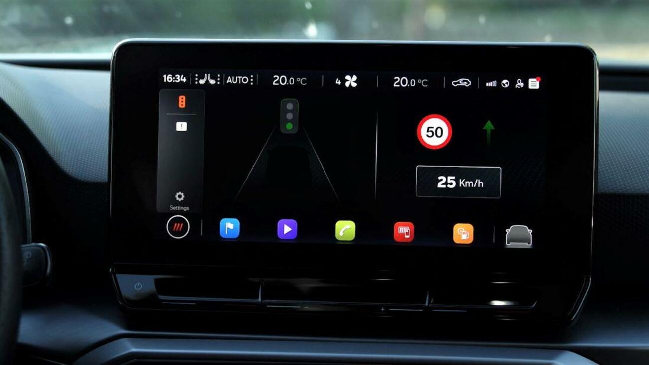 Coche conectado a las señales de tráfico que anticipa el estado de los semáforos Coche conectado a las señales de tráfico que anticipa el estado de los semáforos