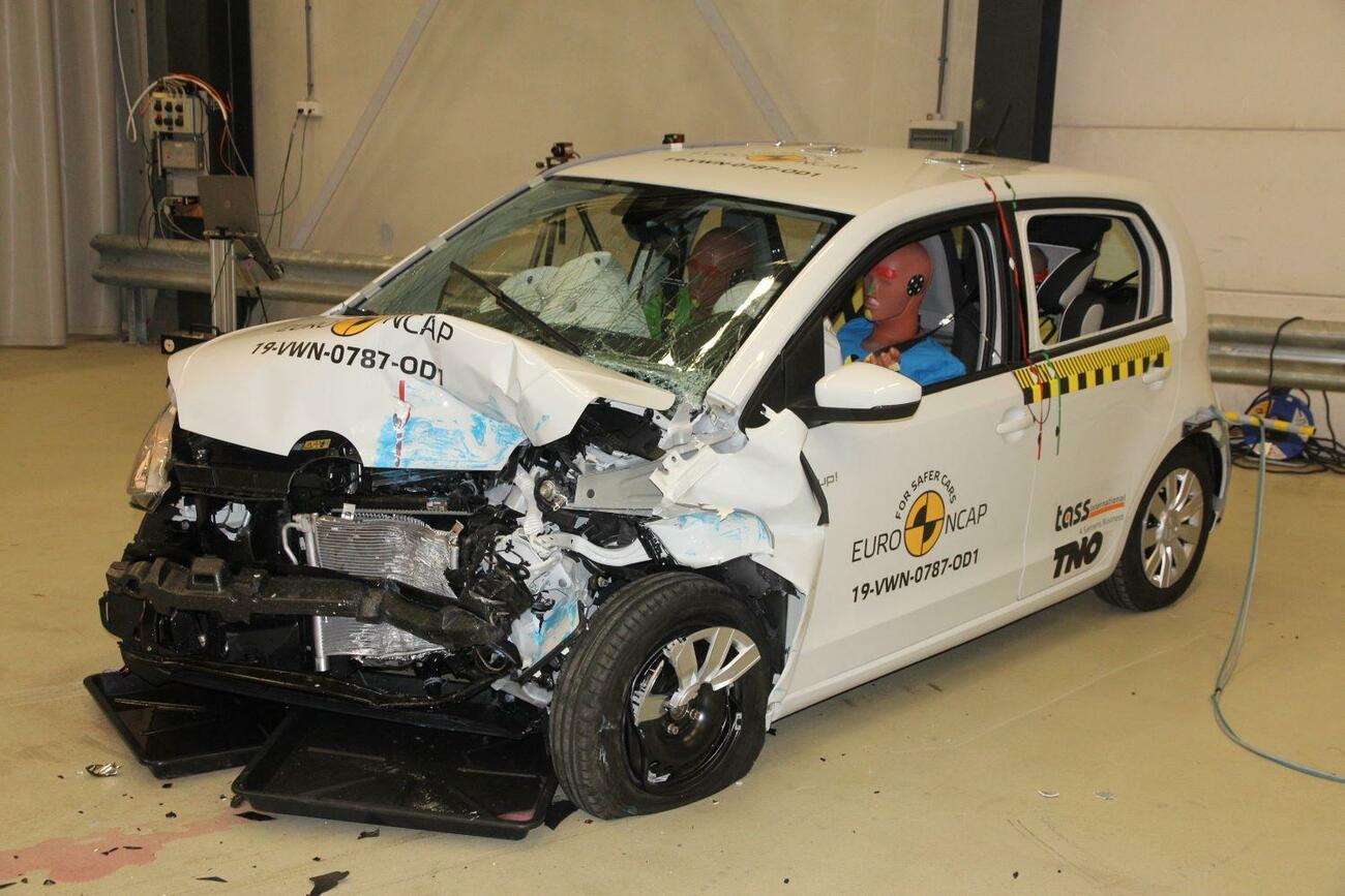 Volkswagen e-Up! después de la prueba de choque de EuroNcap