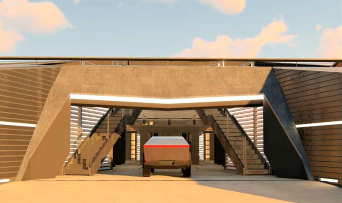 La casa CyberHouse inspirada en el modeo Tesla Cybertruck