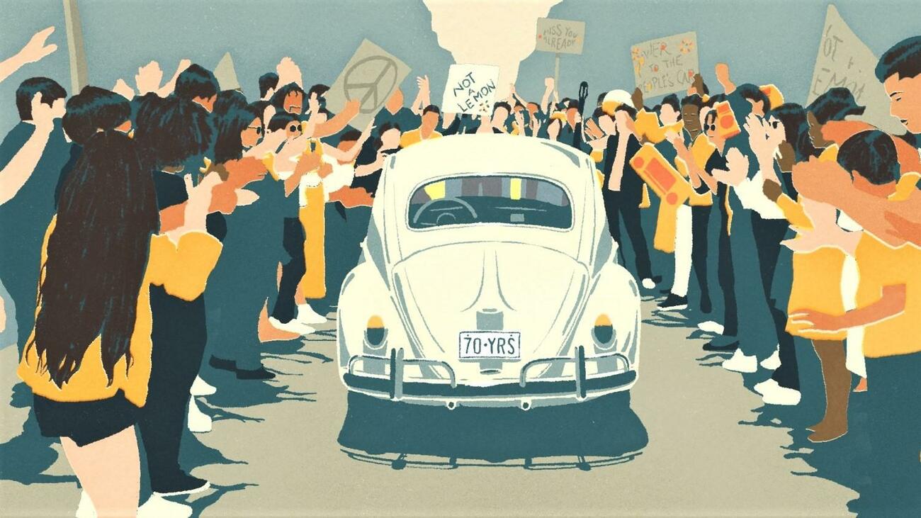 Imagen del cortometraje sobre el final del Volkswagen Beetle / VW
