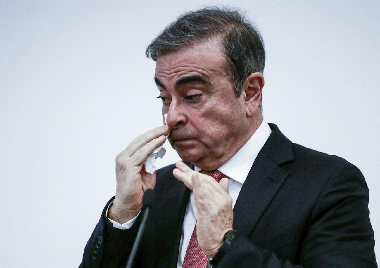 El expresidente de Nissan, Carlos Ghosn, en una comparecencia pública / EP