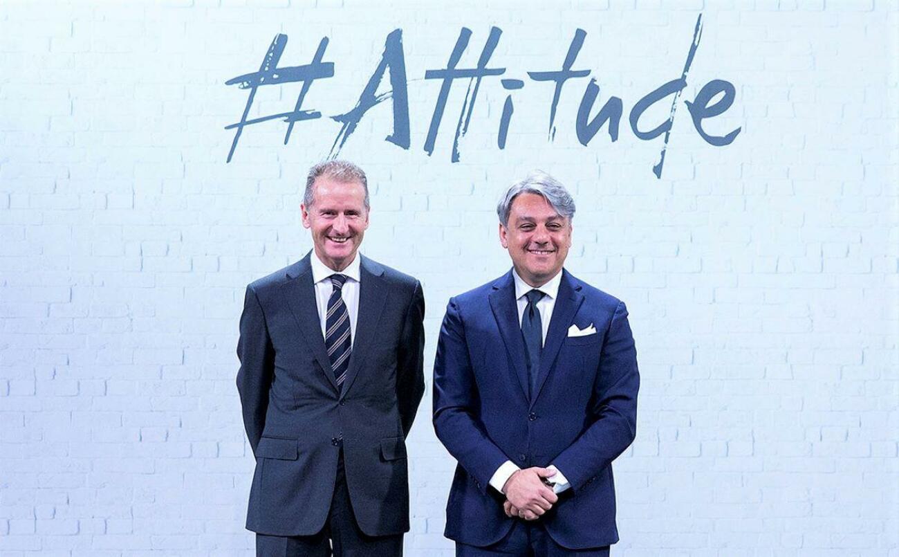 Herbert Diess y Luca de Meo, en Martorell / SEAT