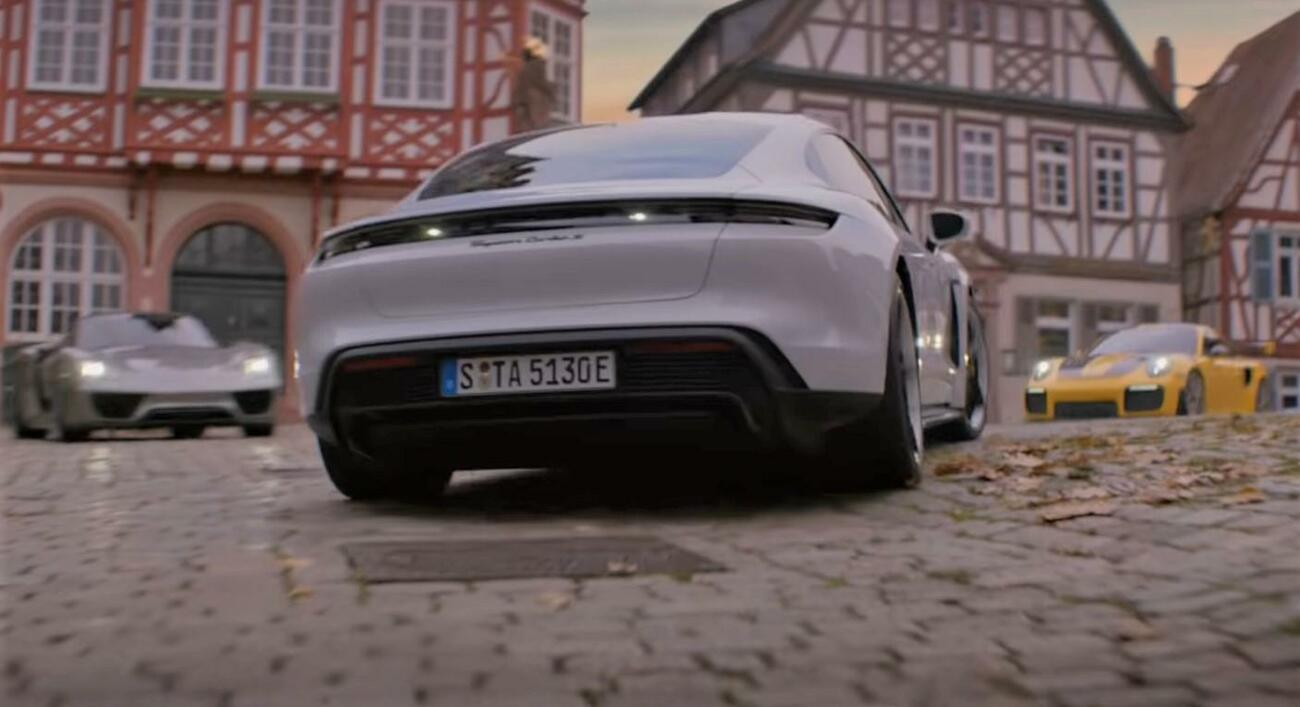 Anuncio de la Super Bowl de Porsche Taycan