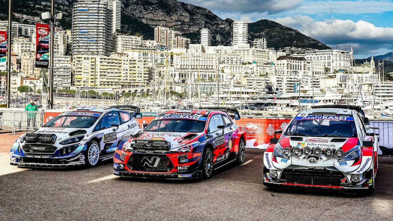 Tres de los competidores en el Rally de Montecarlo / WRC Tres de los competidores en el Rally de Montecarlo / WRC