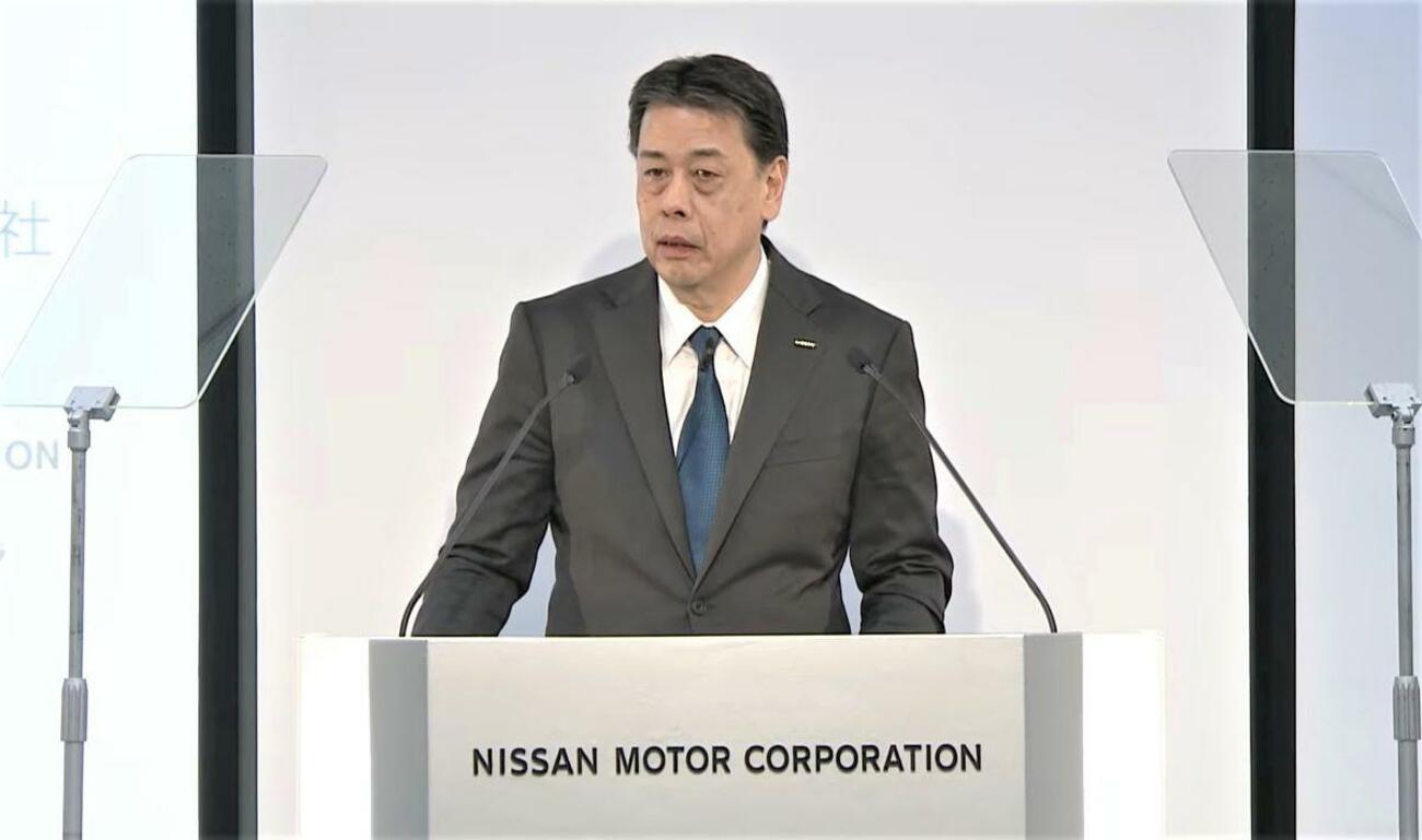 Makoto Uchida, consejero delegado de Nissan, en la presentación de resultados