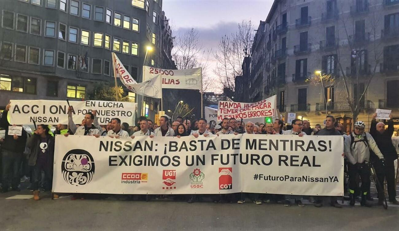 Manifestación de empleados de Nissan y de empresas proveedoras / CCOO