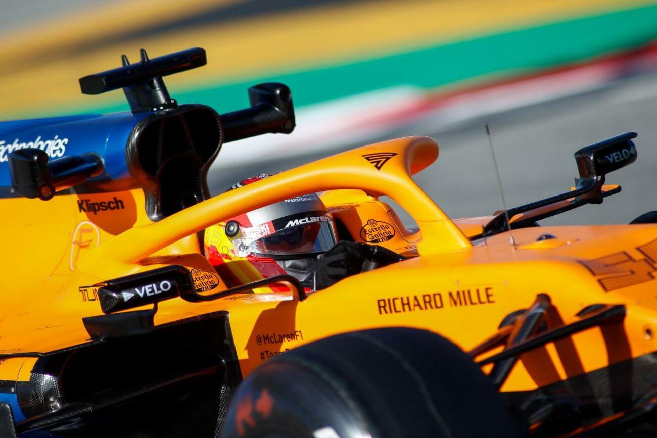 Carlos Sainz en el test de Fórmula 1 en Montmeló / OSCAR J. BARROSO / AFP