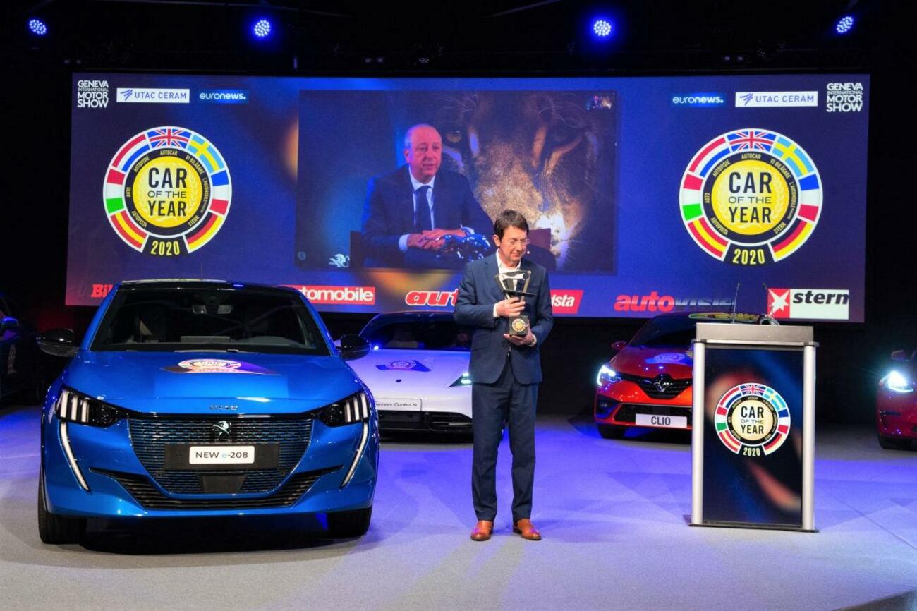 Entrega del premio vía videoconferencia al Peugeot 208 desde Ginebra / COTY