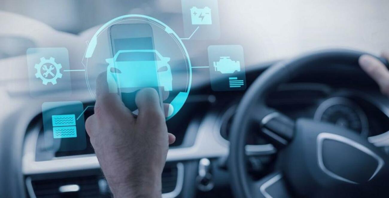 Teclado virtual en un coche autónomo