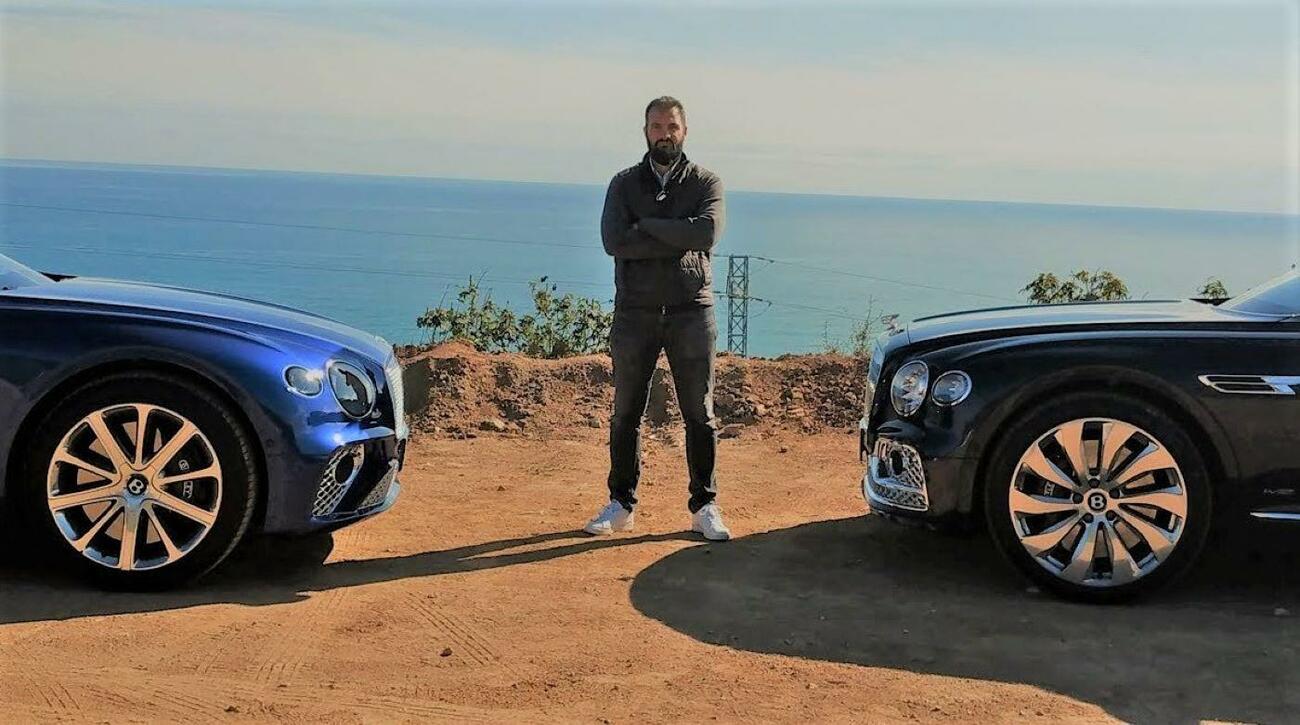 Abel Real, en la prueba de Bentley en ARC Motor y Coche Global