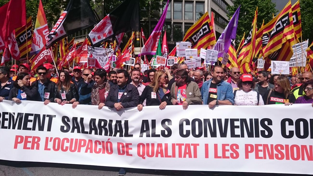 Manifestación del Primero de Mayo en Barcelona
