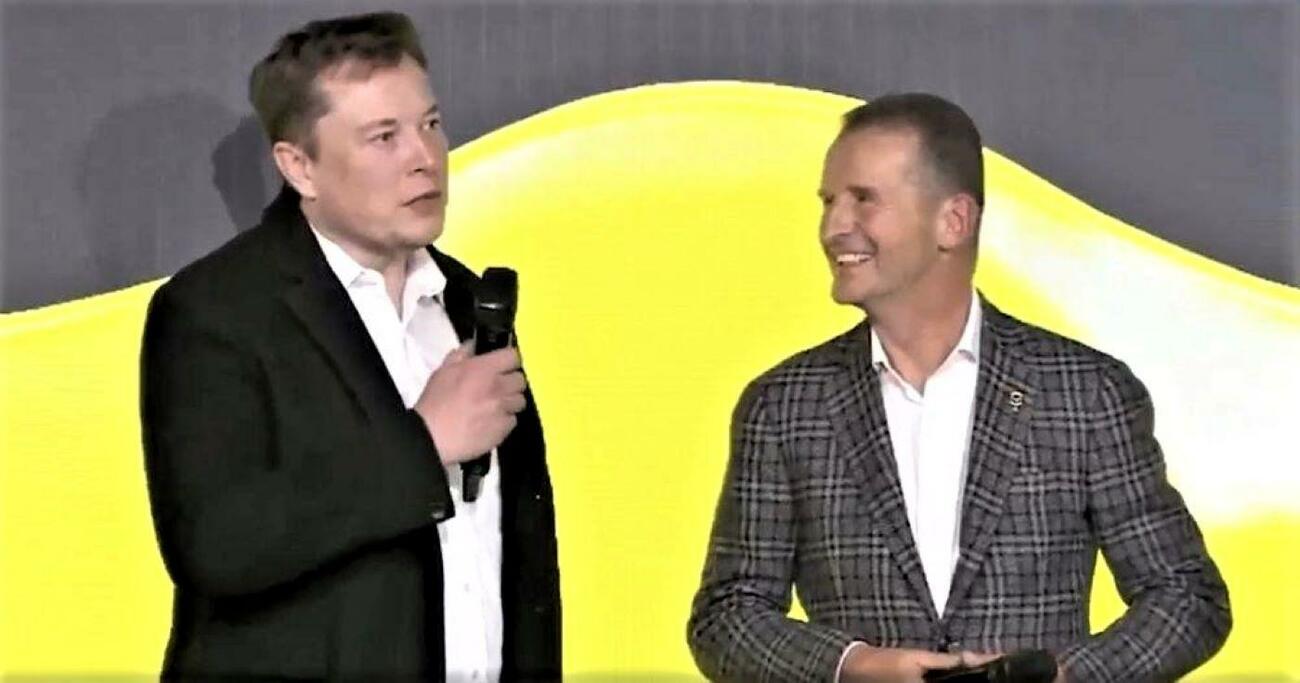 Elon Musk (Tesla) y Herbert Diess (Volkswagen) dialogan en los premios de Bild Elon Musk (Tesla) y Herbert Diess (Volkswagen) dialogan en los premios de Bild