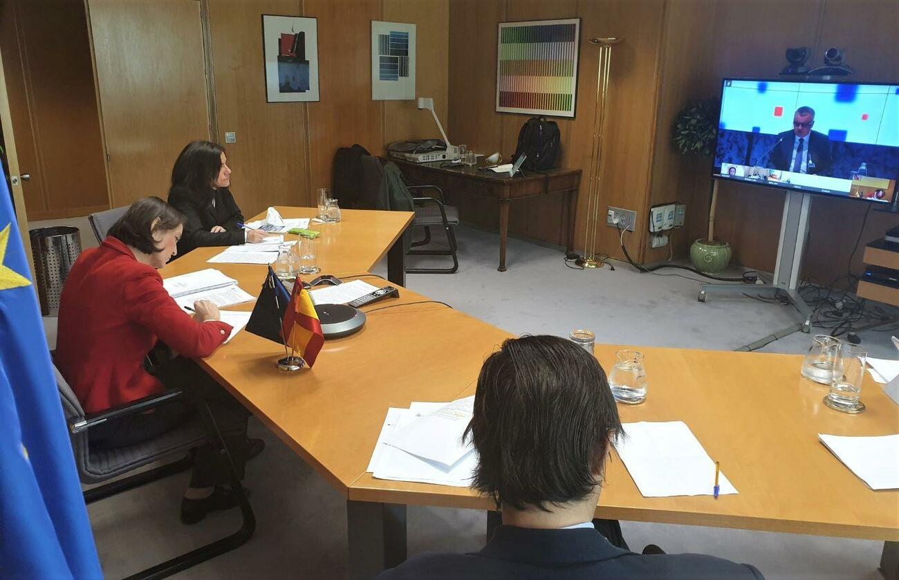 Reyes Maroto participa en una reunión telemática con ministros europeos / TWITTER RM