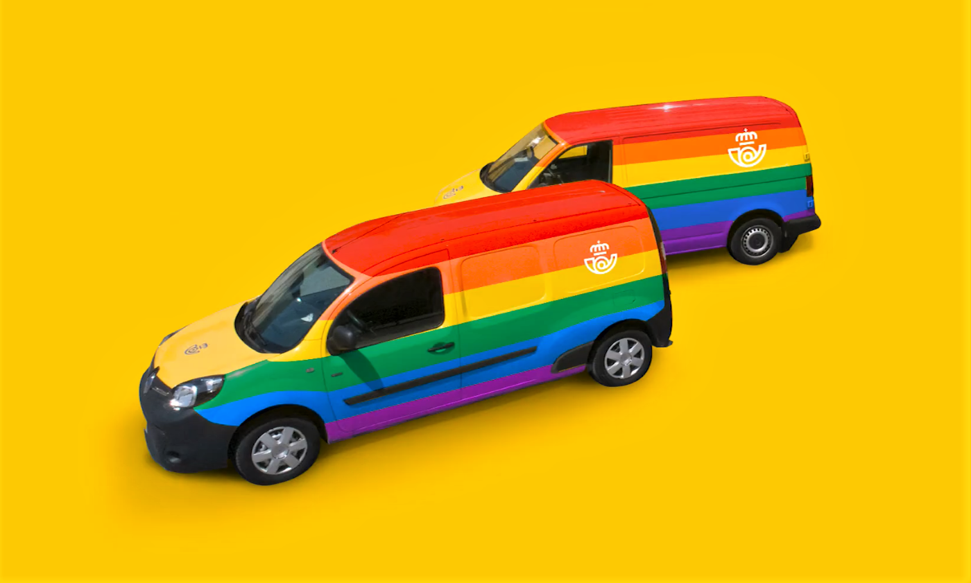 Furgonetas de Correos para la campaña del Orgullo Gay / CORREOS